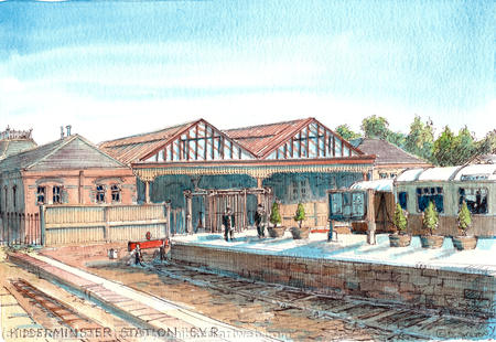 Kidderminster Station S.V.R. Severn Valley railway Worcestershire greeting card