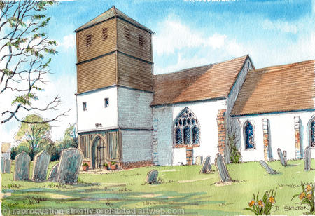 Cotheridge St Leonard Nr Worcester Worsectershire greeting card
