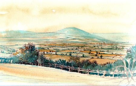 Ludlow from Knowbury Shropshire