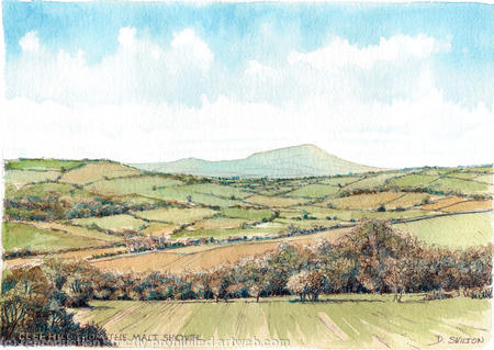 Clee Hill from the Malt Shovel Highley Shropshire
