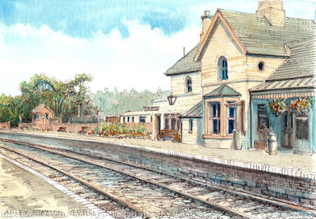Arley Station S.V.R. looking north, greeting card