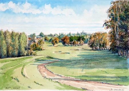 A comission of a golf hole