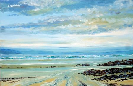 Dawn clouds on the beach