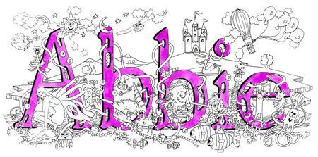 Abbie Name art greeting  card ( your short message can be added free)