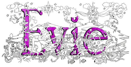 Evie Name art card ( your short message can be added free)