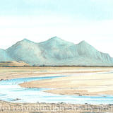 The Rivals from Llanfaglan near Caernarfon, greeting card - Print from a pen and pencil original on 300g high quality white greeting card 