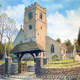 St Leonards Clent Nr Hagley Worcestershire - Printed on white hammered finish greeting card 300g