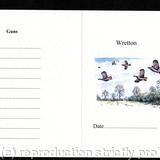 Example of a shoot card with a cuvvy of partridge - 