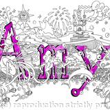 Amy name art card with purple envelope. Ashort messgae can be added below image - Printed on quality quality white card
