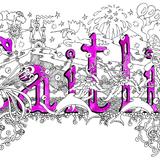 Caitlin greeting card with purple envelope - Printed on quality card from an original pen and watercolour
