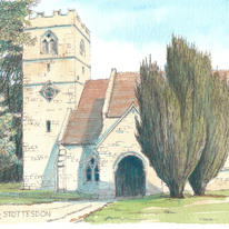 Stottesdon Church St. Mary's Shropshire, greeting / thank-you card 
