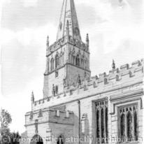 Bromsgrove Church St John the Baptistas a wedding card image