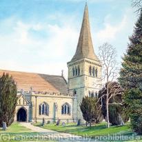 Stoke Prior Church Nr Bromsgrove Worcestershire greeting card