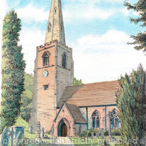 Worfield St Peters Nr Bridgnorth greeting card
