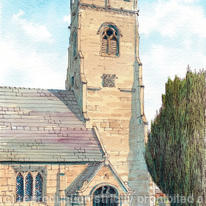 Shawbury Church St Mary's Telford, greeting card