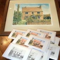 House portrait from £120 with 5 free cards of the image ( unframed)