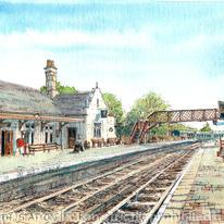 Bridgnorth Station Severn valley Railway greeting card