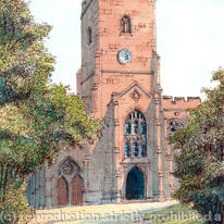 Hartlebury Church St James the Great worcestershire greeting card