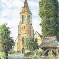 Hagley Church St Johns Nr Hagley Hall Worcestershire greeting card