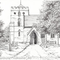 Albrighton Church St. Mary Magdalene Shropshire ( black & White)