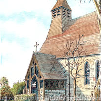 Tibberton Church Nr Worcester, greeting card