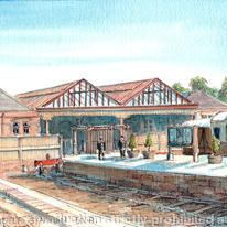 Kidderminster Station S.V.R. Severn Valley railway Worcestershire greeting card