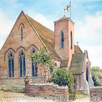 Franche St Barnabas Church kidderminster Worstershire Greeting card