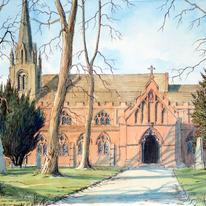 Kidderminster St John The baptist Worcestershire ( over the road from the hospital) Greeting Card