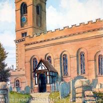 Wolverley Church St John The Baptist Nr. Kidderminster, greeting card