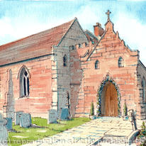 Harvington Church Nr Harvington Hall greeting card