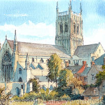 Worcester Cathedral ( No River) greeting Card