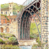 Ironbridge and the church ( Vertical) , greeting card