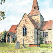 All Saints Neen Sollars Nr Cleobury Mortimer Shropshire as a greeting card