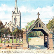 St Andrew Ombersley Nr Worcester Worcestershire, greeting card