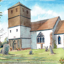 Cotheridge St Leonard Nr Worcester Worsectershire greeting card