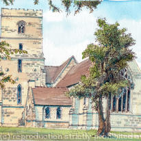 Droitwich Spa St Augustines Worcestershire, greeting card
