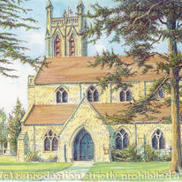 Bromsgrove All Saints church Worcestershire greeting card