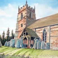 Martley St Peters Worcestershire greeting card