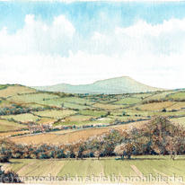 Clee Hill from the Malt Shovel Highley Shropshire