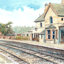 Arley Station S.V.R. looking north, greeting card