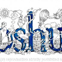 joshua name art pack  of 5 small cards with any short message you wish with the image