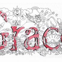 Grace name art pack of 5 small cards 