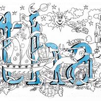 Ethan Name art card ( your short message can be added free)