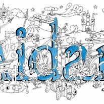Aidan Name art greeting  card ( your short message can be added free)