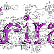 Keira Name art greeting  card for other names see the name art pages ( your short message can be added free)
