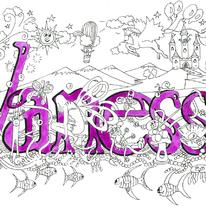 Vanessa Name art greeting  card ( your short message can be added free)