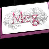 Name art card example Meg, I will produce any name for you like this in this style