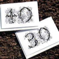 Number cards any number can be ordered with names and, or happy birthday below image