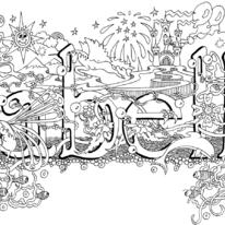 Isabella name art original drawing 