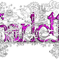 Charlotte name art design on greeting card